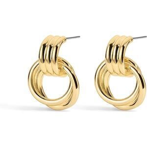Electric Picks Knot Earrings Women 14k Gold Plated Lightweight Hoop Modern Gift